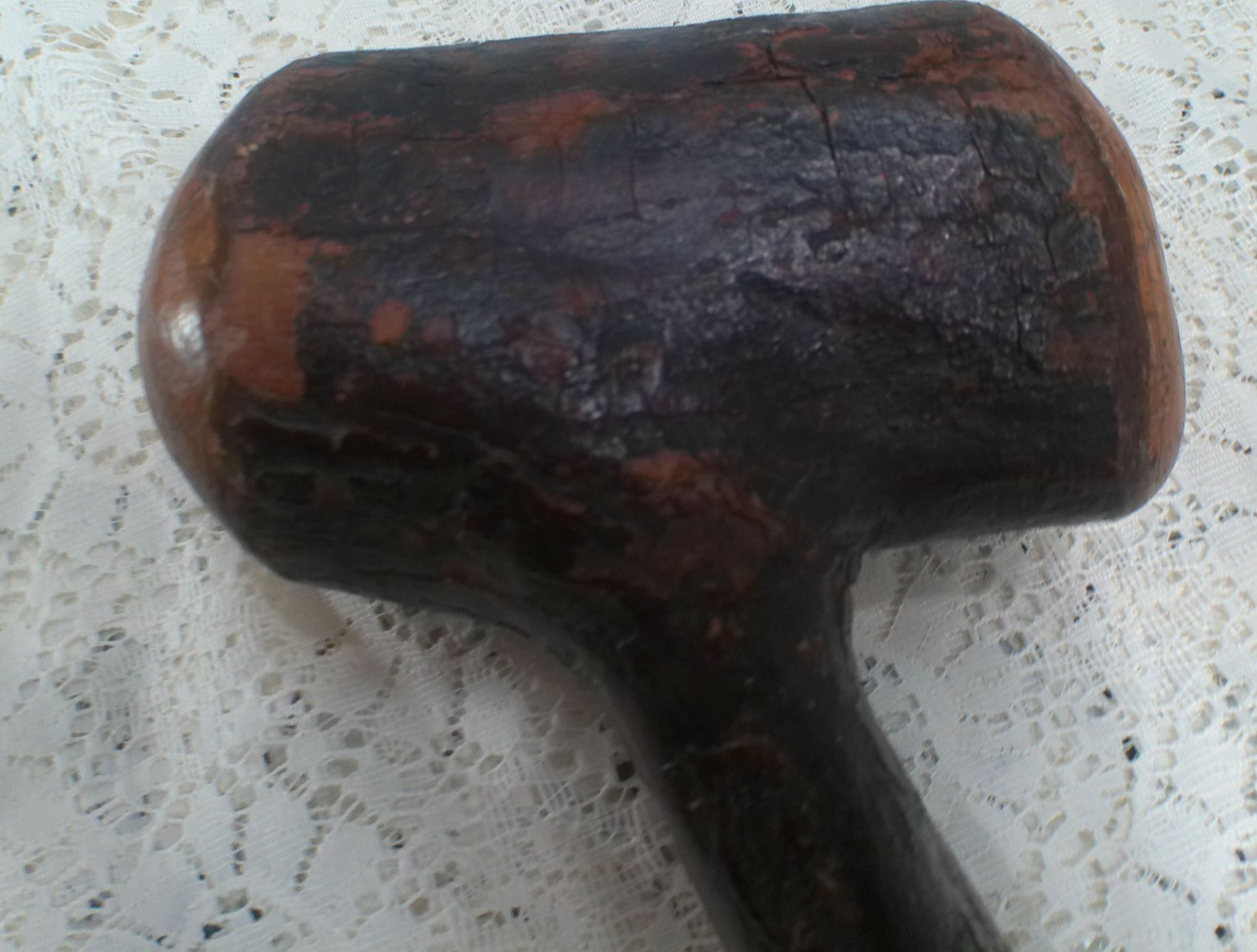 Antique 1700s ROOT MALLET INCREDIBLE FORM Sculptural Primitive Weapon Tool