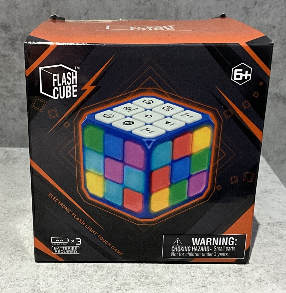 Flashing Cube Electronic Flash Light Touch Memory Brain Game STEM Toy