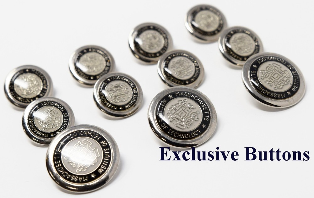 MIT Silver Blazer Metal Buttons Set