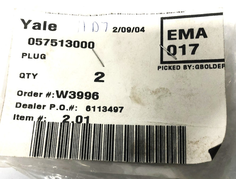 Yale Plug 057513000 NOS