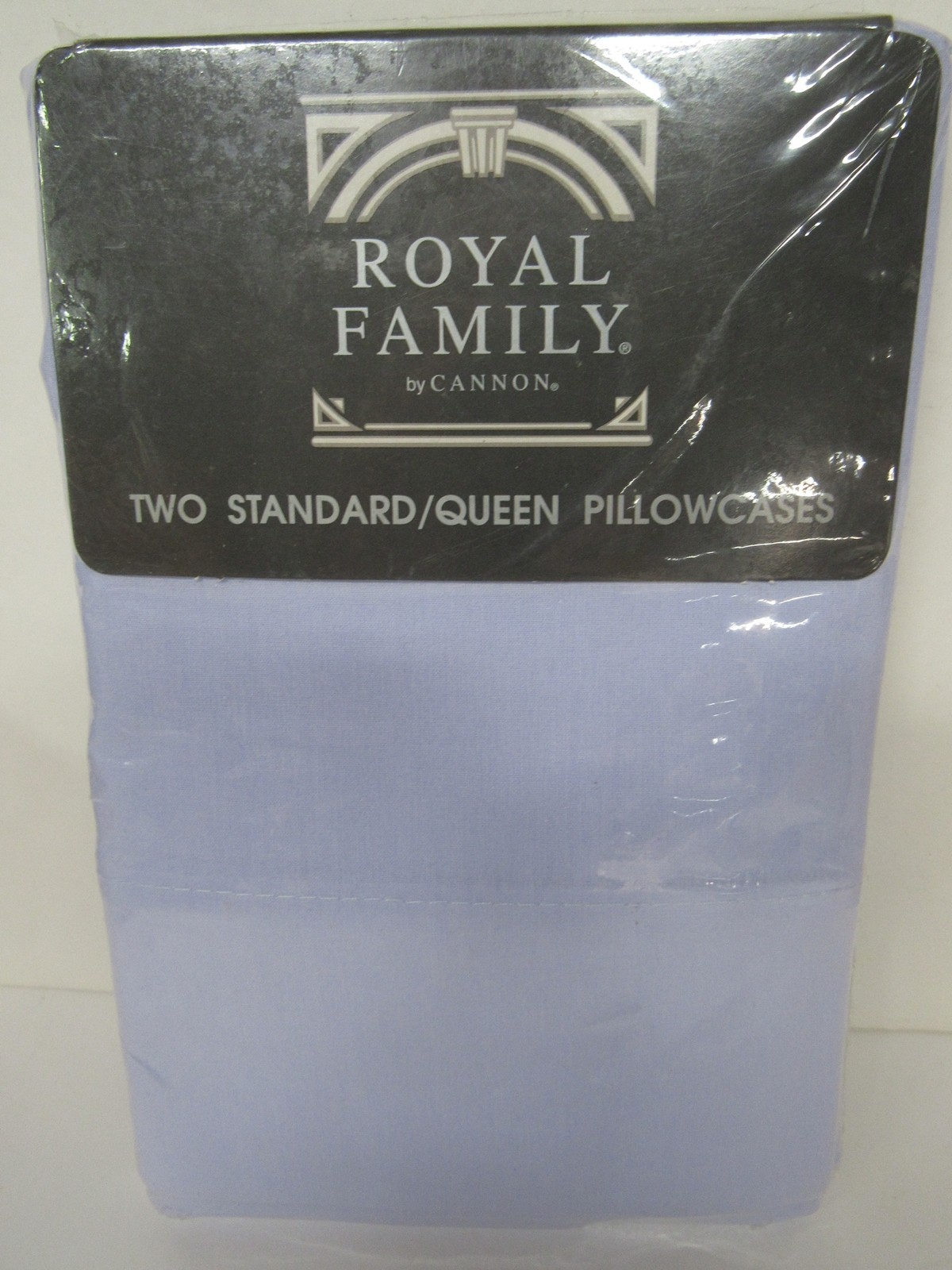 Royal Family By Cannon Set Of 2 Standard/Queen Pillowcases Light Blue New