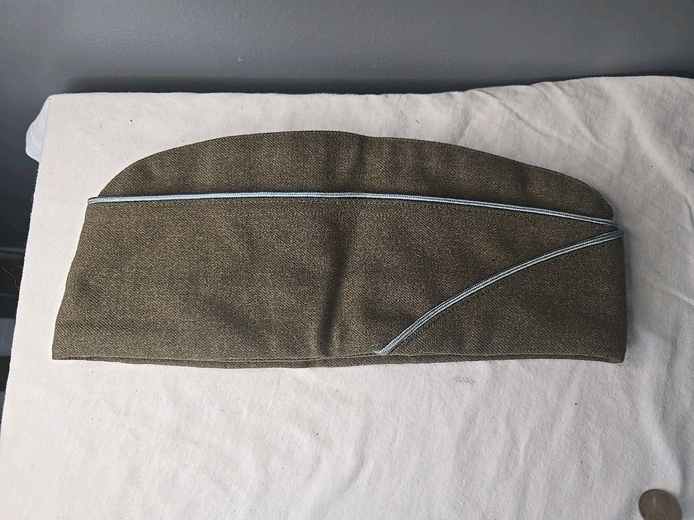 RARE ORIGINAL WWII US ARMY INFANTRY OVERSEAS GARRISON HAT CAP 7 3/8