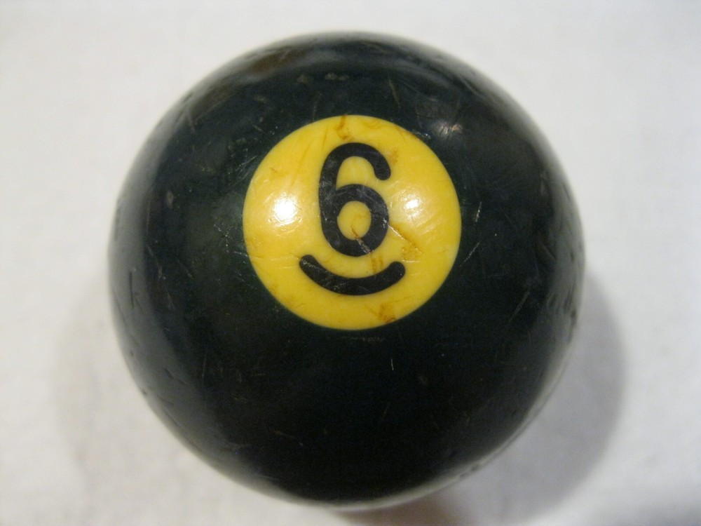 Vintage Billiard Pool Ball #6 Solid