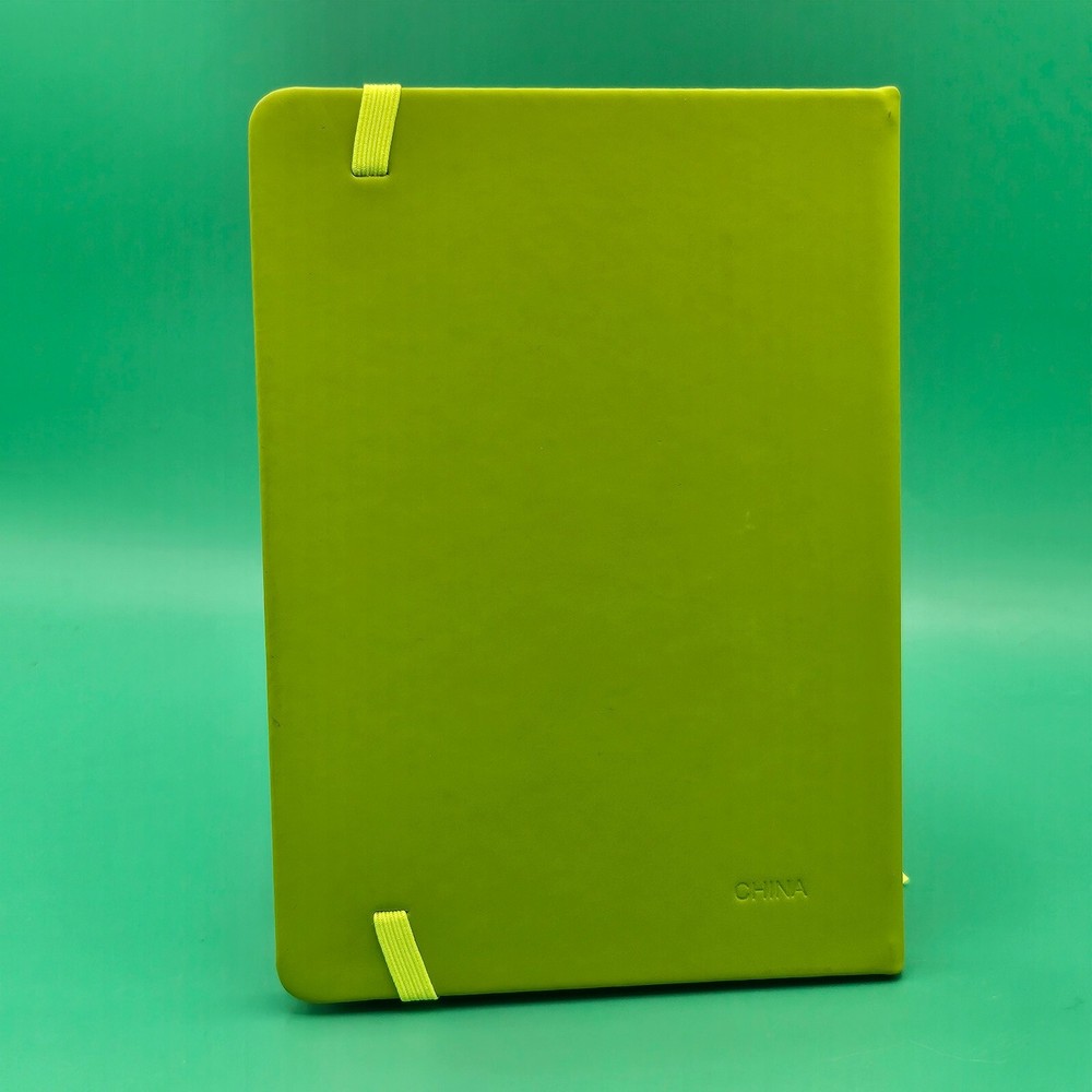 Teamwork Makes The Dream Work Lined Blank Notebook Journal Lime Green Matte NEW