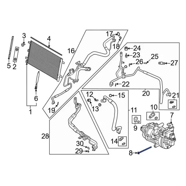 Genuine Ford A/C Compressor Bolt W704750-S437
