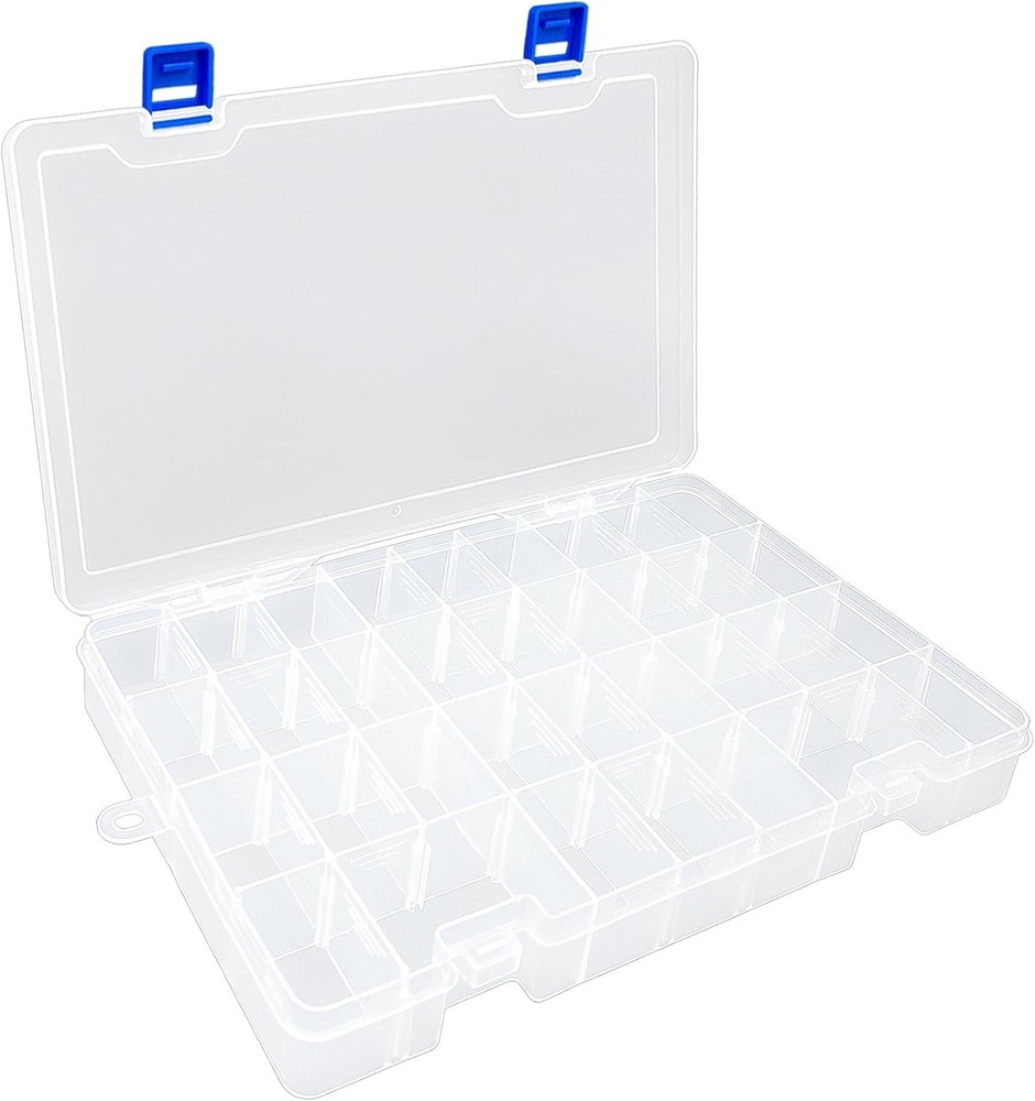 Plastic Organizer Container Storage Box Adjustable Divider Removable Grid Com...
