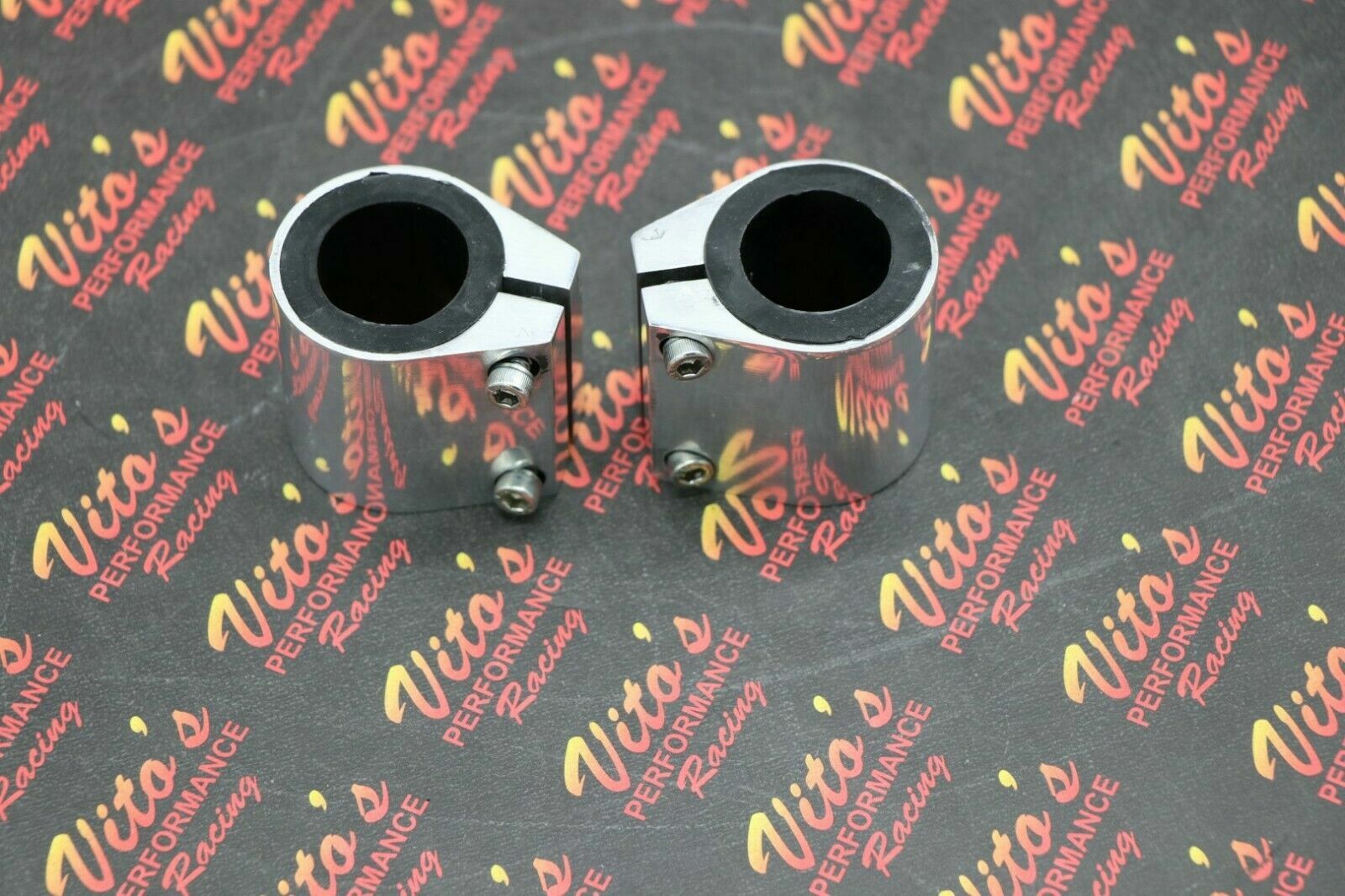 2 x BILLET ALUMINUM 1" high temp pipe clamps connectors Yamaha Banshee 1987-2006