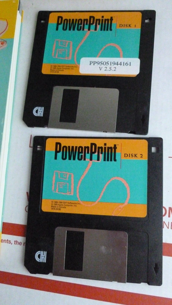 Vintage GDT PowerPrint Mac Printer Driver Software for PC Printers Version 2.5.2