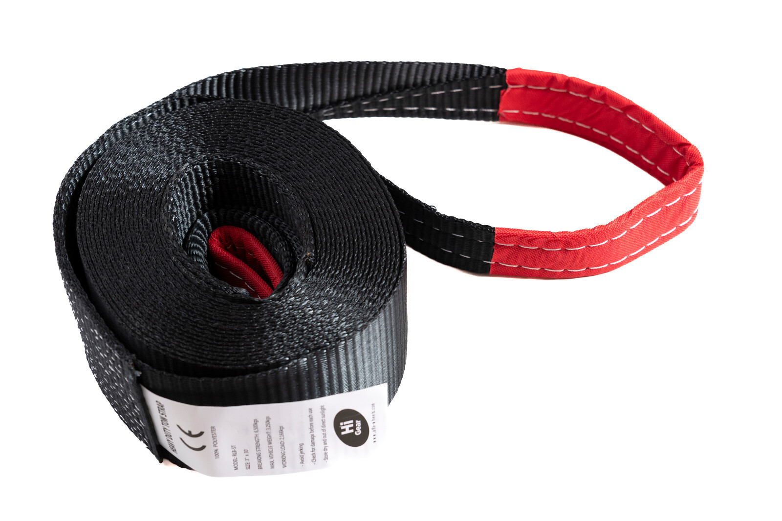 Pair (2) - Tow Strap 30ft 3" Recovery Rescue 6.5T 14000 LB Winch Heavy Duty 3x30