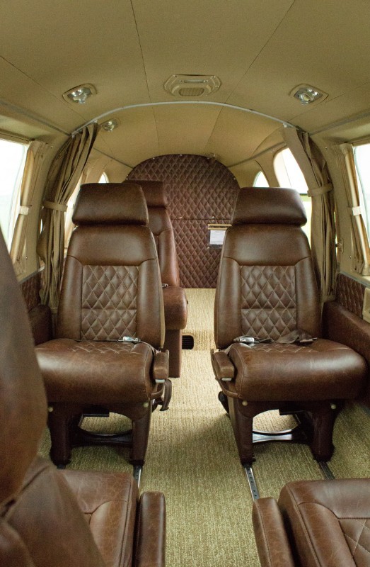 Cessna 414, 421 custom leather interior