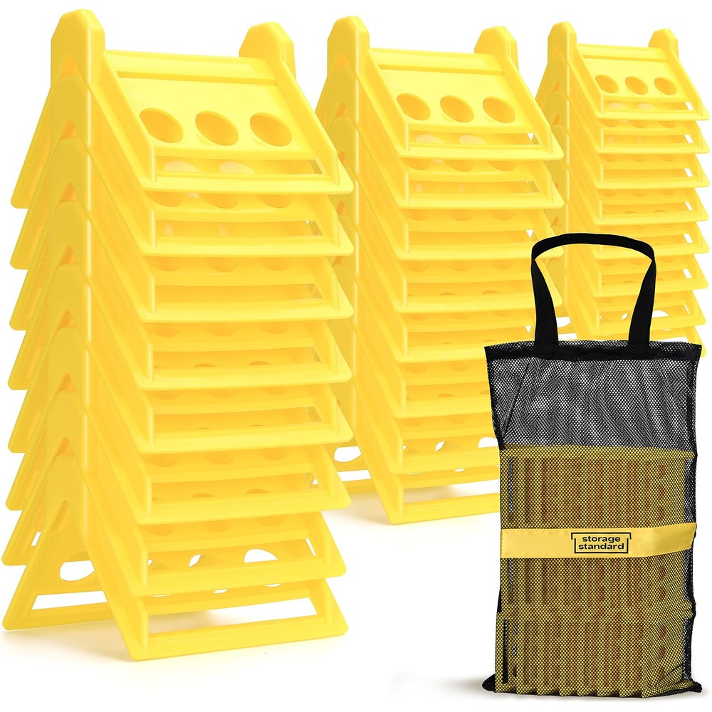 24 Pack Edge Corner Protector With Carrying Case for Flatbed Cargo Yellow