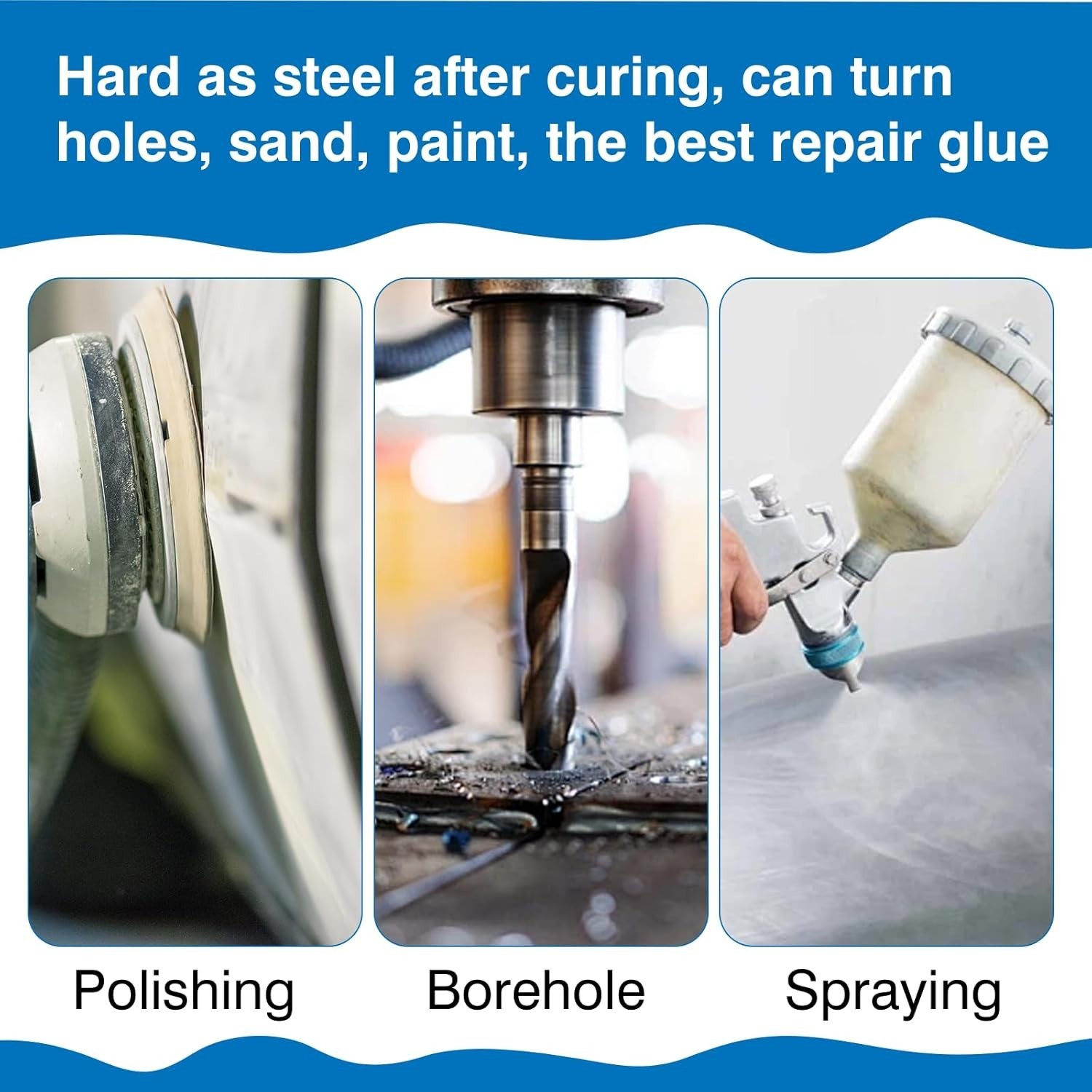 STRONGEST METAL STEEL ALUMINUM BOND PERMANENT FIX GLUE EPOXY COLD WELD SYSTEM