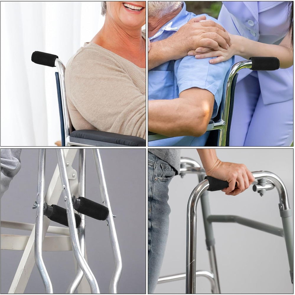 2 Pack Walker Handle Cushions Soft Comfortable Walker Grip Pads Universal Non...