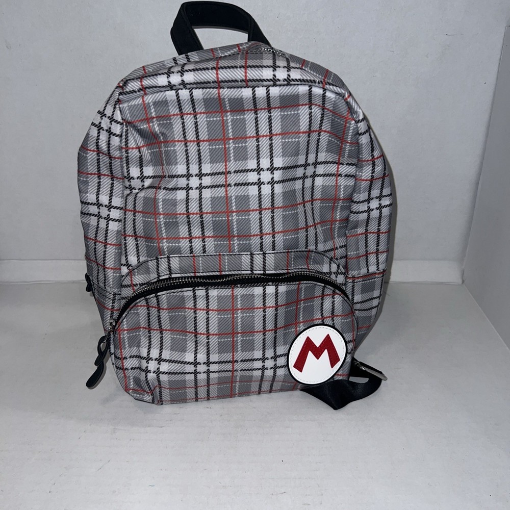 Mario Bros Controller Gear Super Plaid Mini Backpack Nintendo Switch Compatible