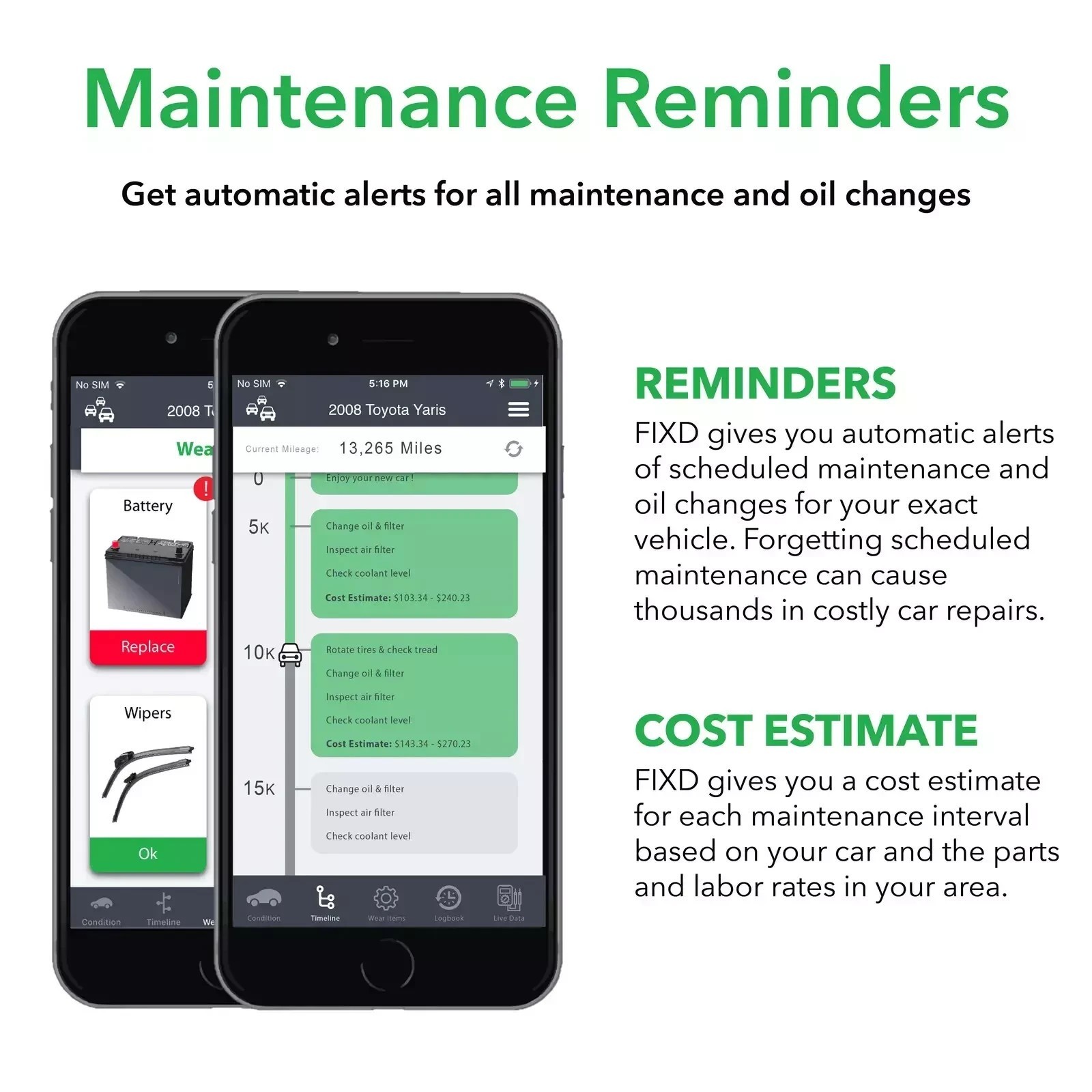 FIXD OBD2 Bluetooth Car Diagnostic Scanner for iPhone Android Code Reader