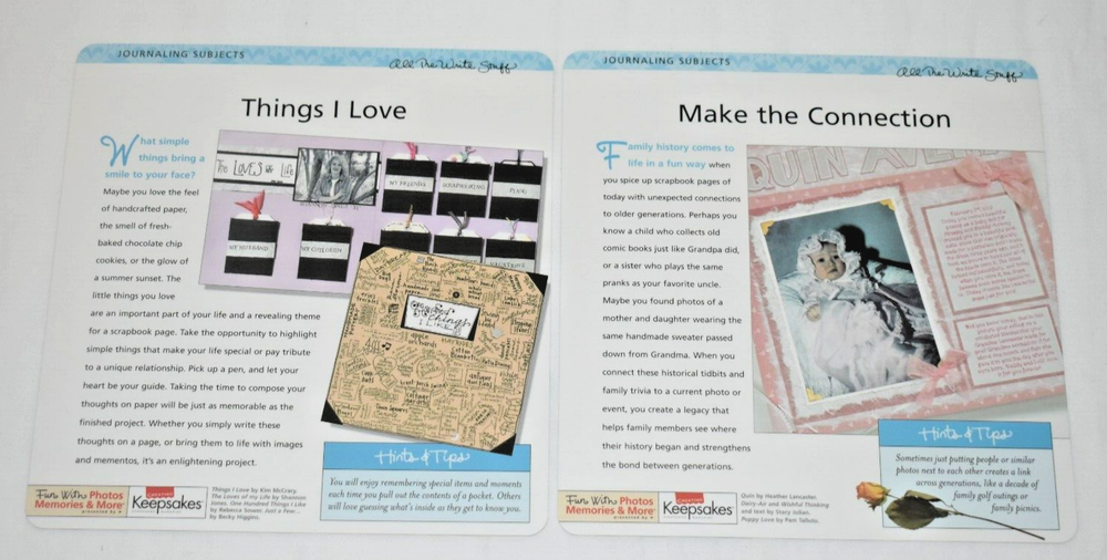 Fun with Photos, Memories, & More by Creating Keepsakes with 50 Idea Sheets