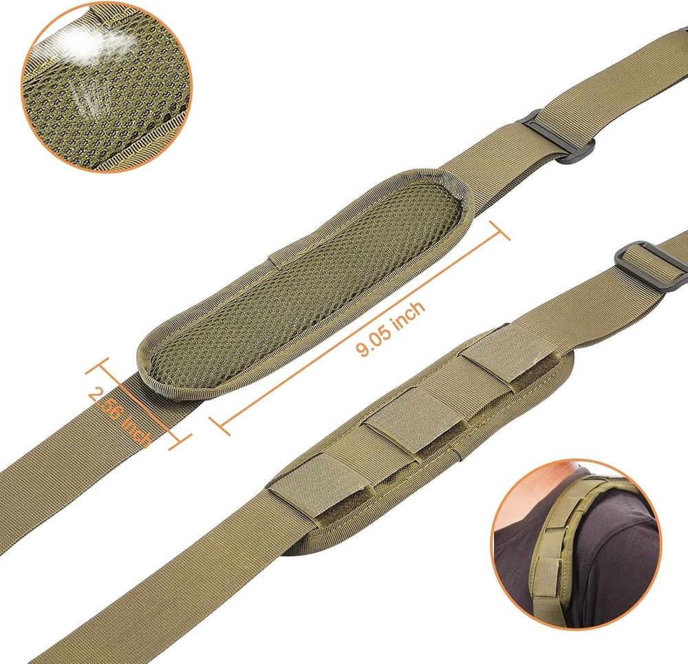 Tactical Adjustable Quick Release 2 Point Rifle Gun Sling Strap +Shoulder Padded