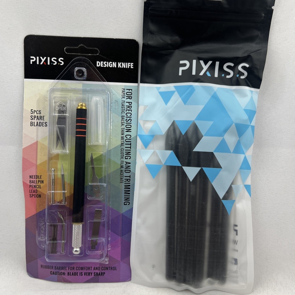 PIXISS Miniature Brushes with Precision Crafting Knife Bundle
