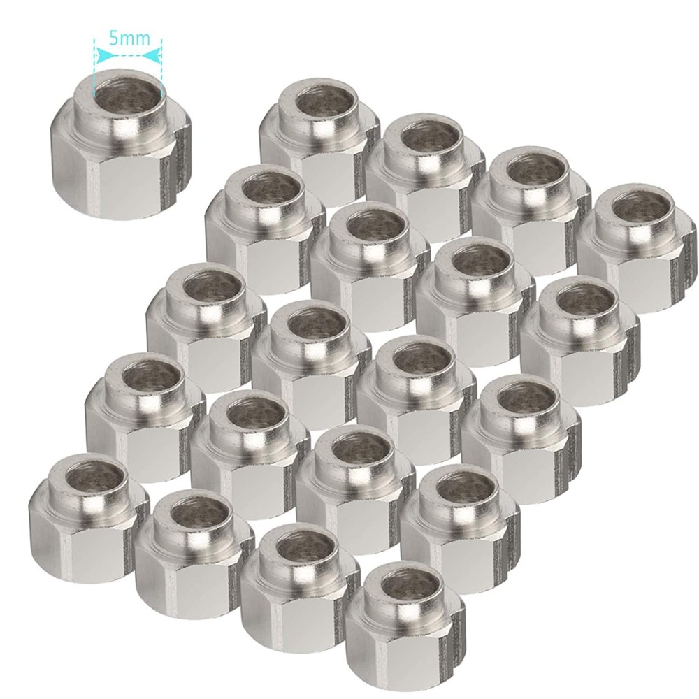 20Pcs 3D Printer Eccentric Nut, Spacer 10mm x 8mm, Silver