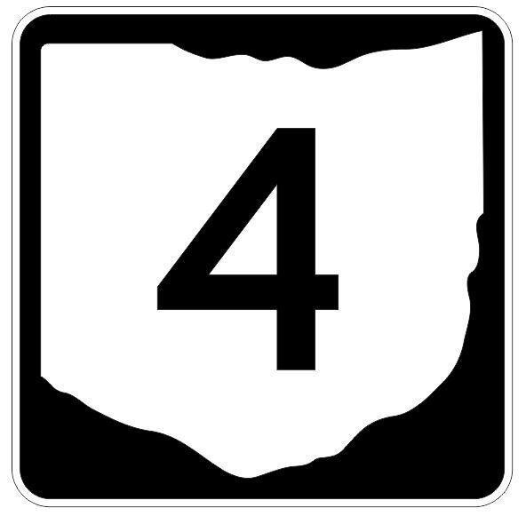 Ohio State Route 4 Sticker Decal