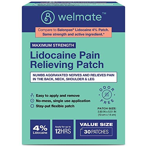 Lidocaine 4% Patch | Maximum Strength Pain Relief 30 Count |