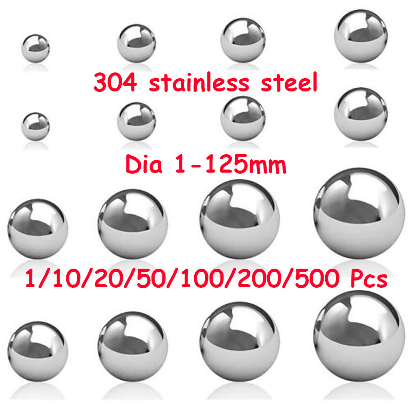 304 Stainless Steel Ball Dia 1-125mm Bearing Ball G200 High Precision Metal Ball