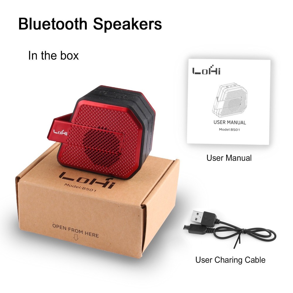 Wireless Bluetooth 4.0 Outdoor Speaker Ultra Portable Computer Speakers Red