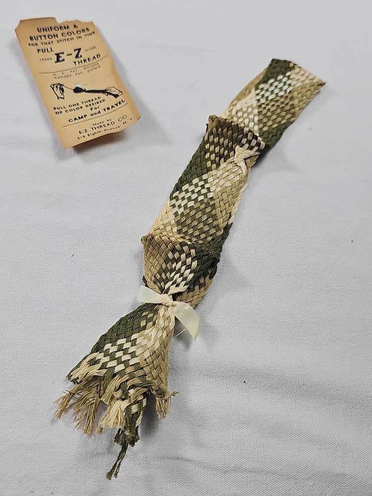 WWII American Red Cross Sewing Kit Needles, Thread, Buttons, Instruct E-Z Thread