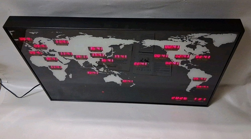 NeXtime Digital World Clock Model PWAR2897 - Black