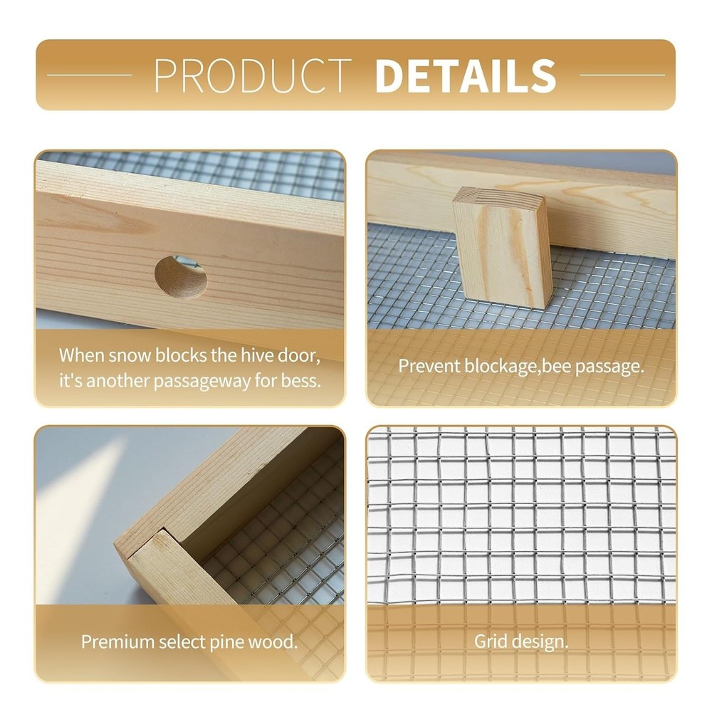 2 Pack 10 Frame Beehive Candy Board Feeder Langstroth Winter Hive