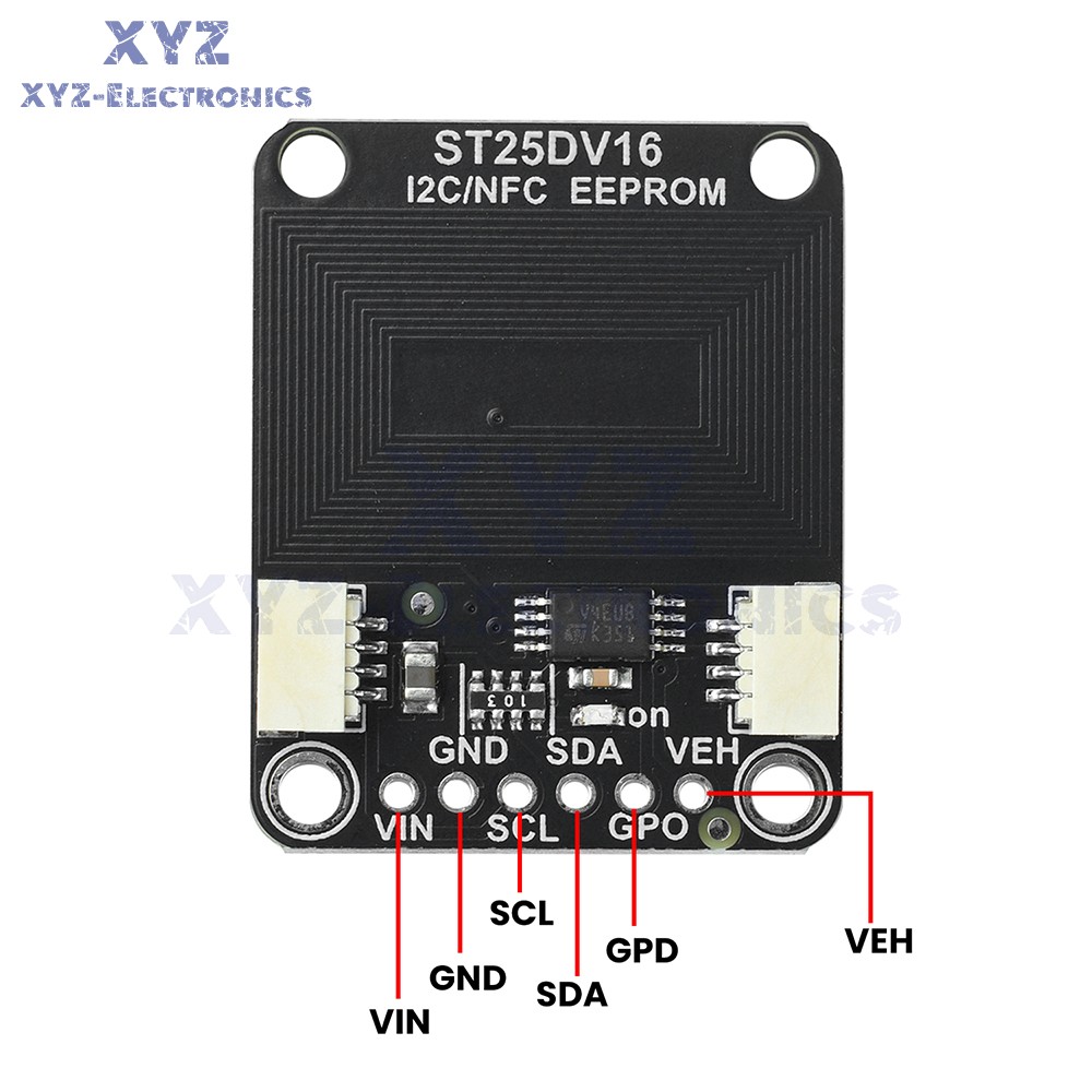 ST25DV16K I2C RFID Dynamic Tag Module Compatible with STEMMA QT/Qwiic Interface