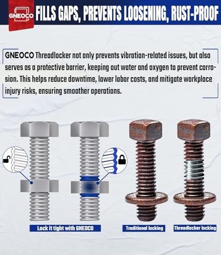 Threadlocker Blue Medium Strength Thread Lock for Nuts Bolts Fasteners