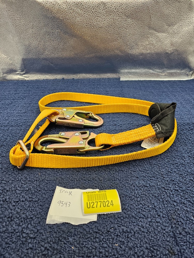 Werner C111506 6' Web Positioning Adjustable Lanyard Snap Hook Yellow