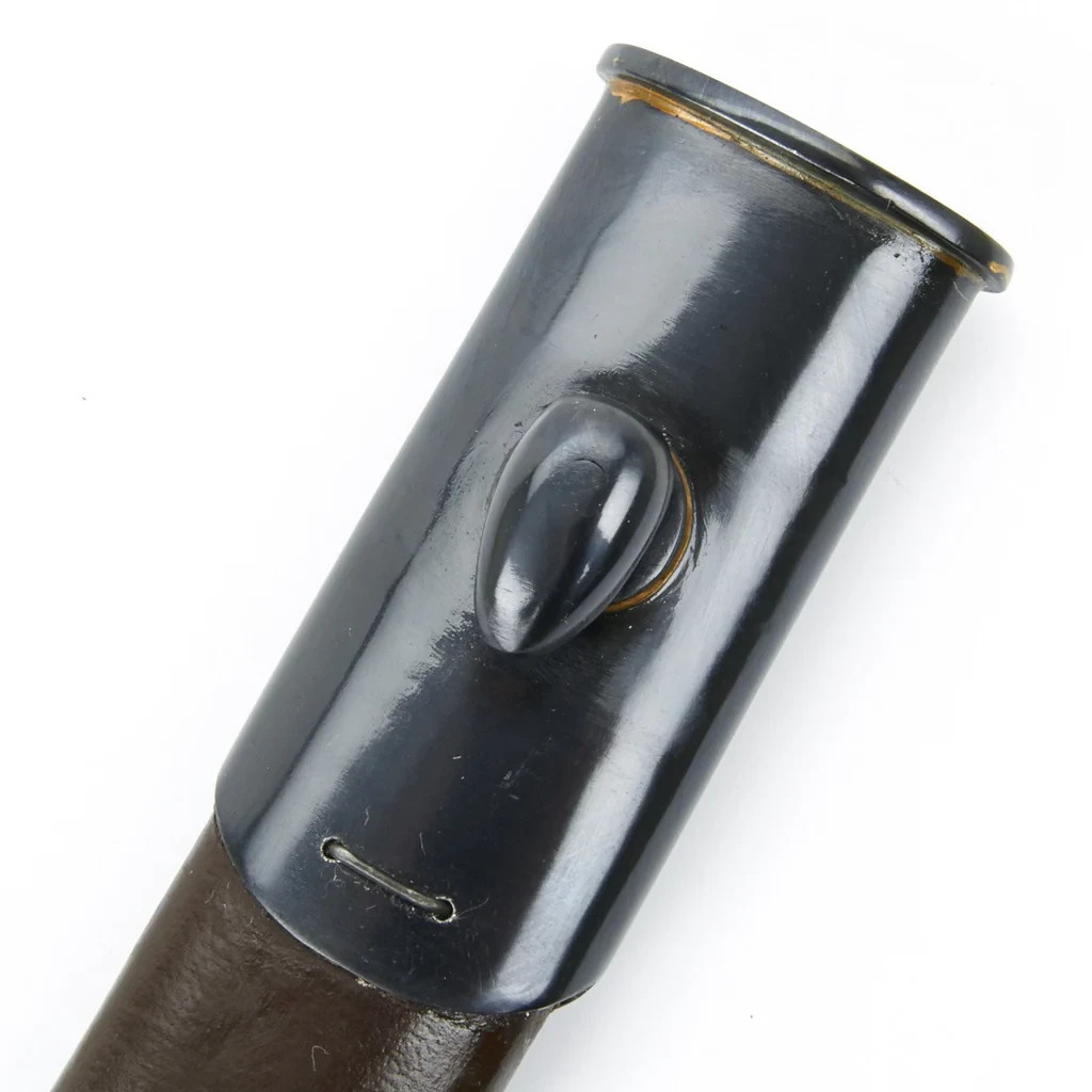 British WWI Enfield P-1907 SMLE Long Bayonet Leather Scabbard - 17 Inches