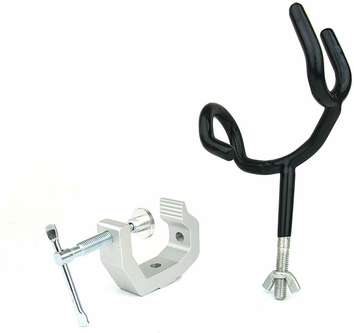Heavy Duty Fishing Pole Rod Holder with Universal Clamp-On Boat Deck Mount