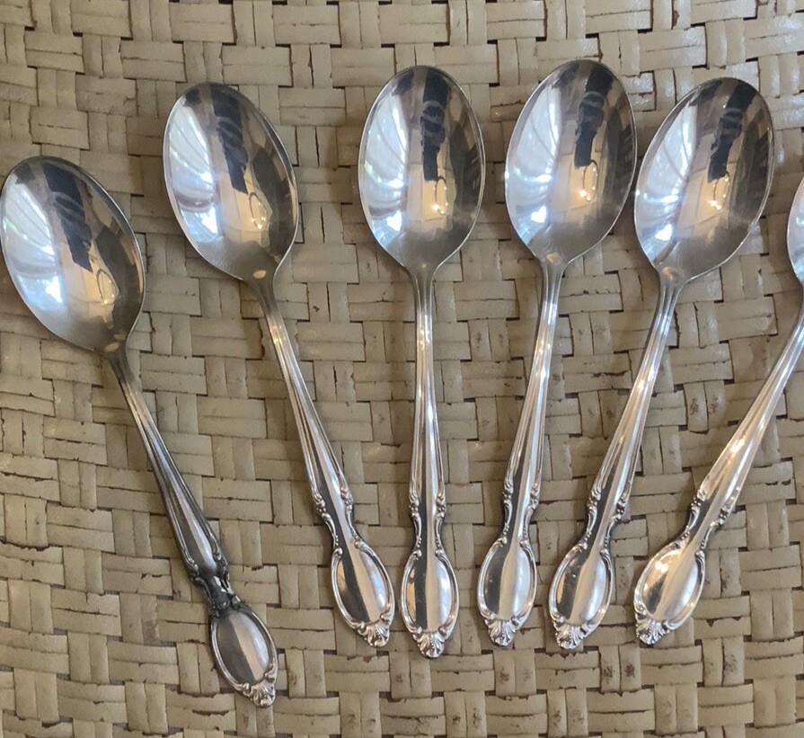 wm rogers silverplate flatware 6 Spoons 1950’s