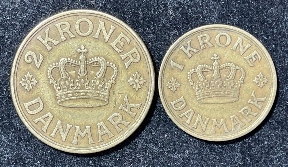 Denmark 2 Coins Lot