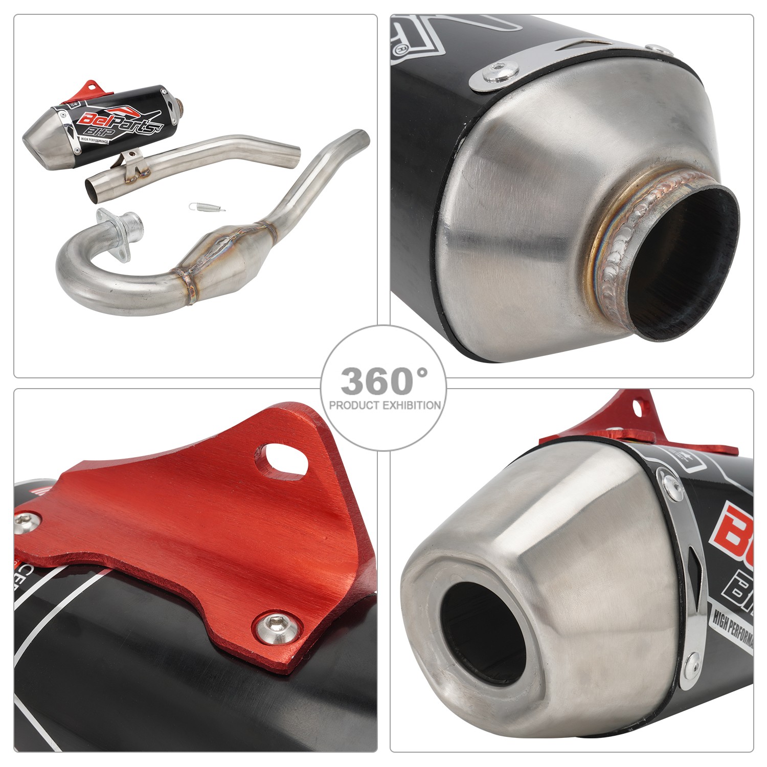 For CRF230F HAWK 250 Motorcycle Slip On Exhaust Pipe Full Kit Dirt Bike