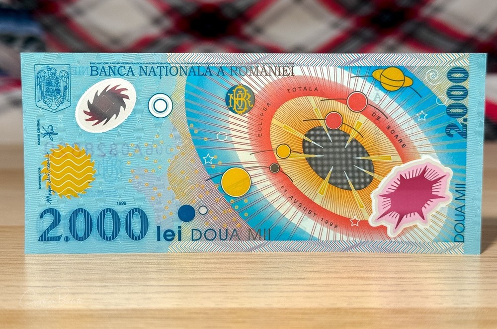 5 x Romania 2000 Lei 1999 Solar Eclipse Banknote UNC Consecutive Numbers