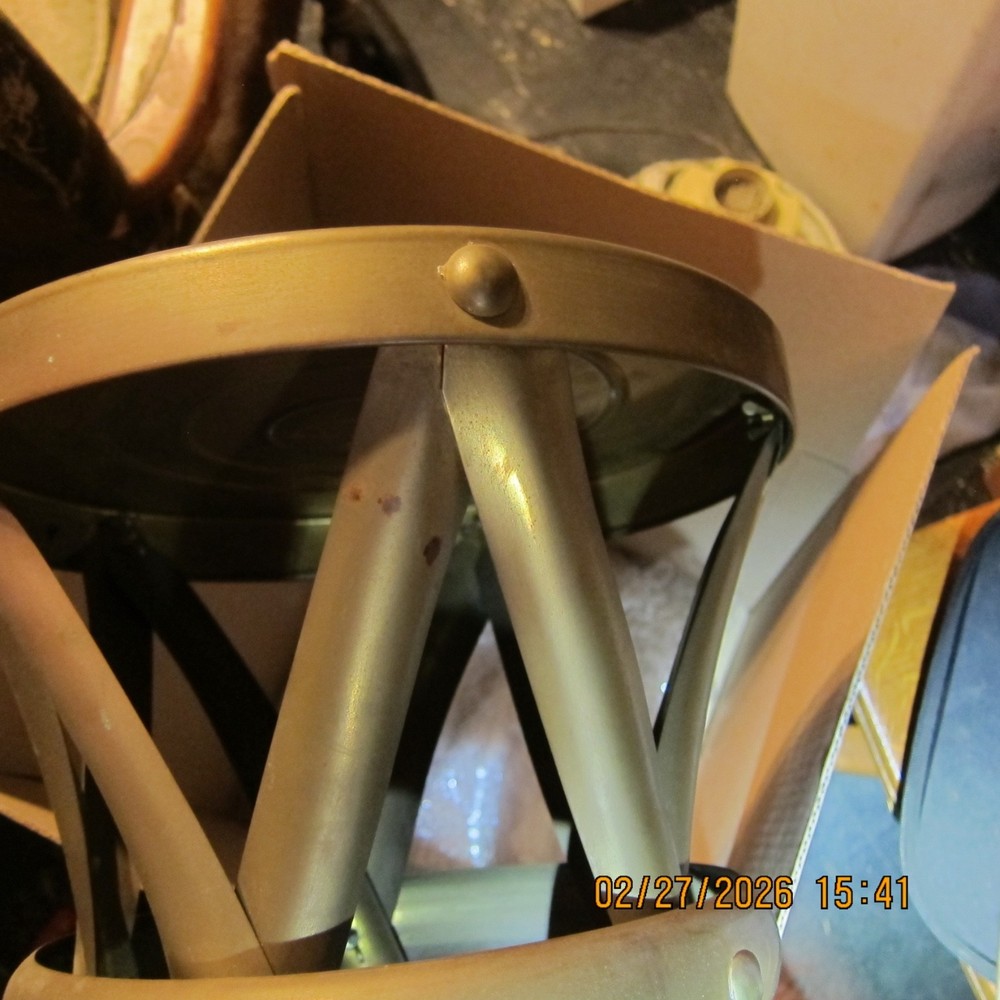 BRASS DRUM TABLE HOLLYWOOD REGENCY