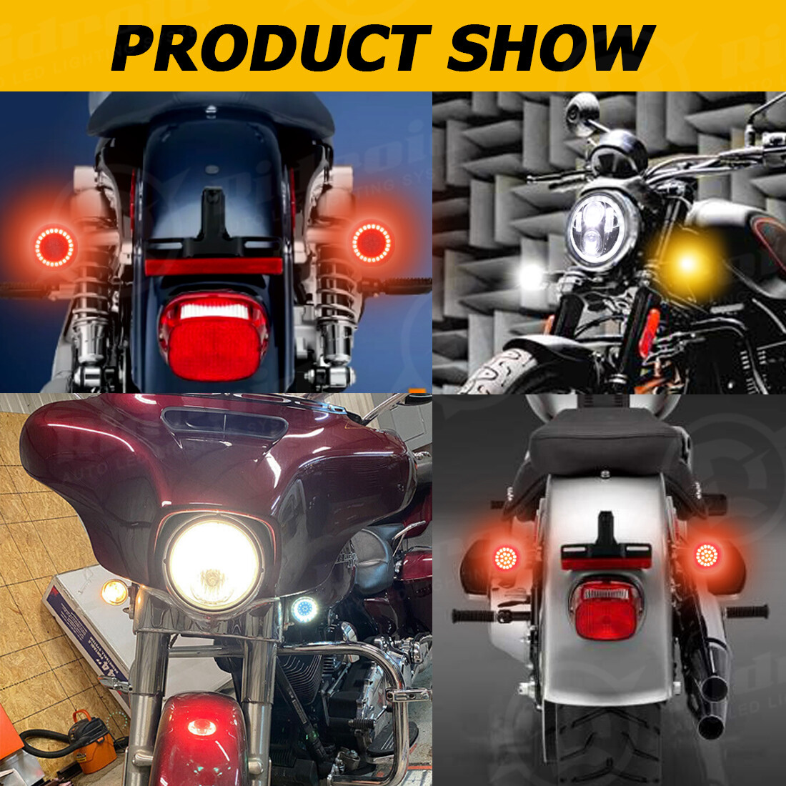 4PCS For Harley Street Glide Road King 1157 LED Turn Signal Front Rear Lights