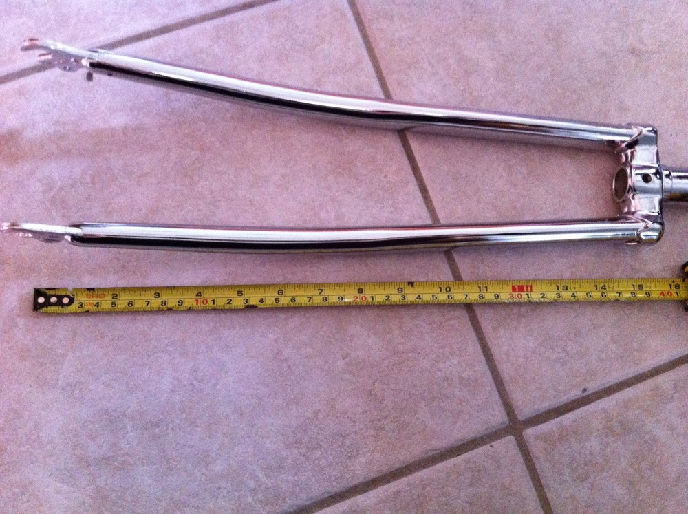 BICYCLE FORK 700C THREADED 1" CHROME ROAD TRACK FIXIE HYBRID BIKES