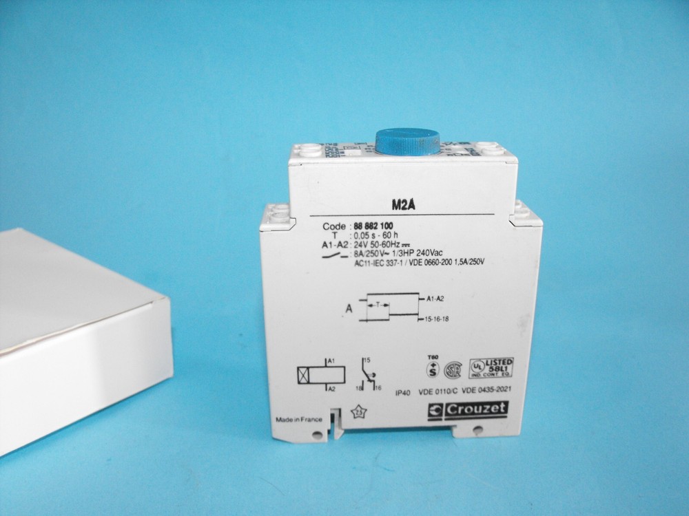 Crouzet RS 329-020.Timer Relay.M2A.CODE 88882100.USED