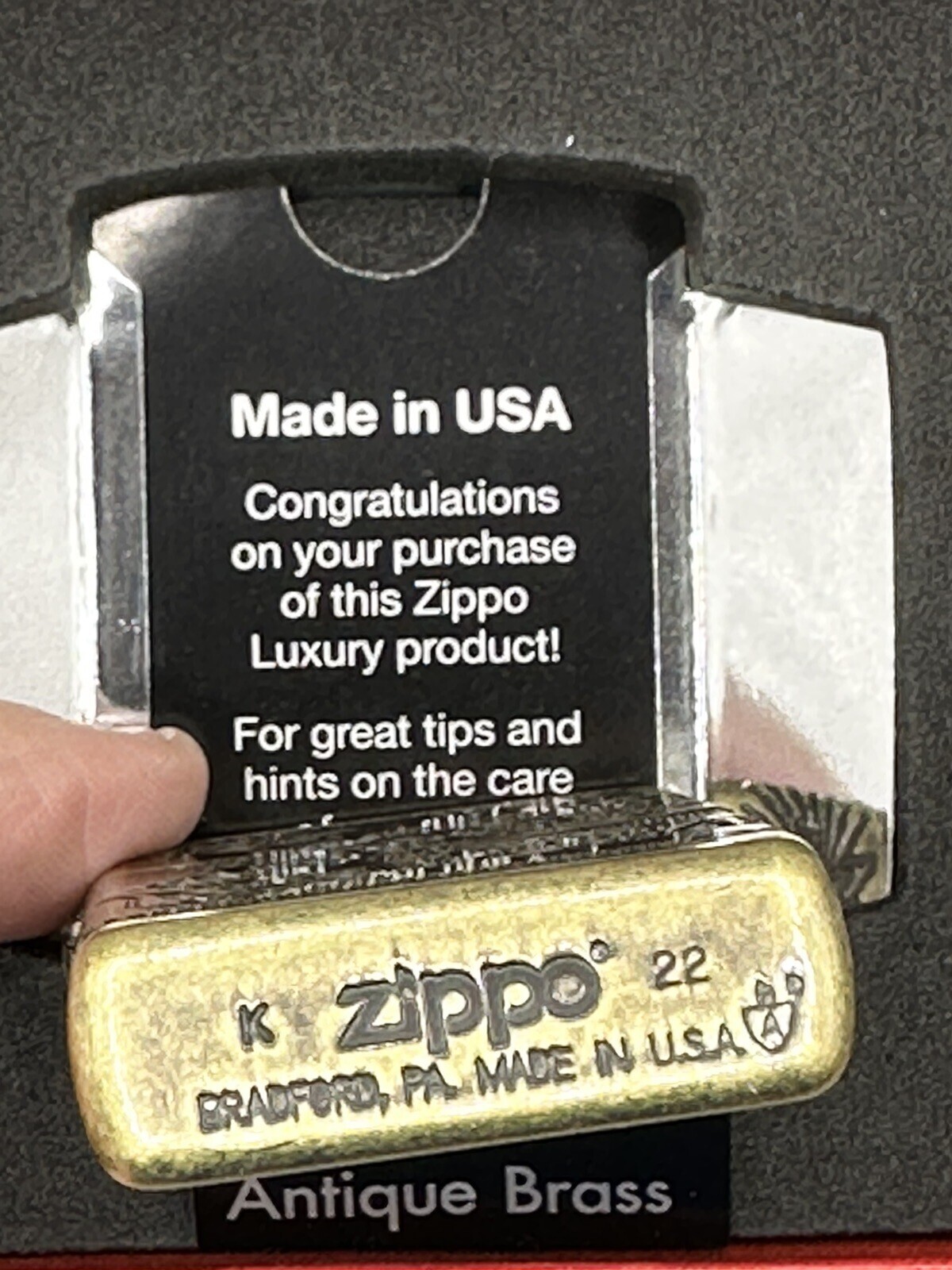 Ouija Board MultiCut Engraved Antique Brass Armor Zippo Lighter NEW 49001