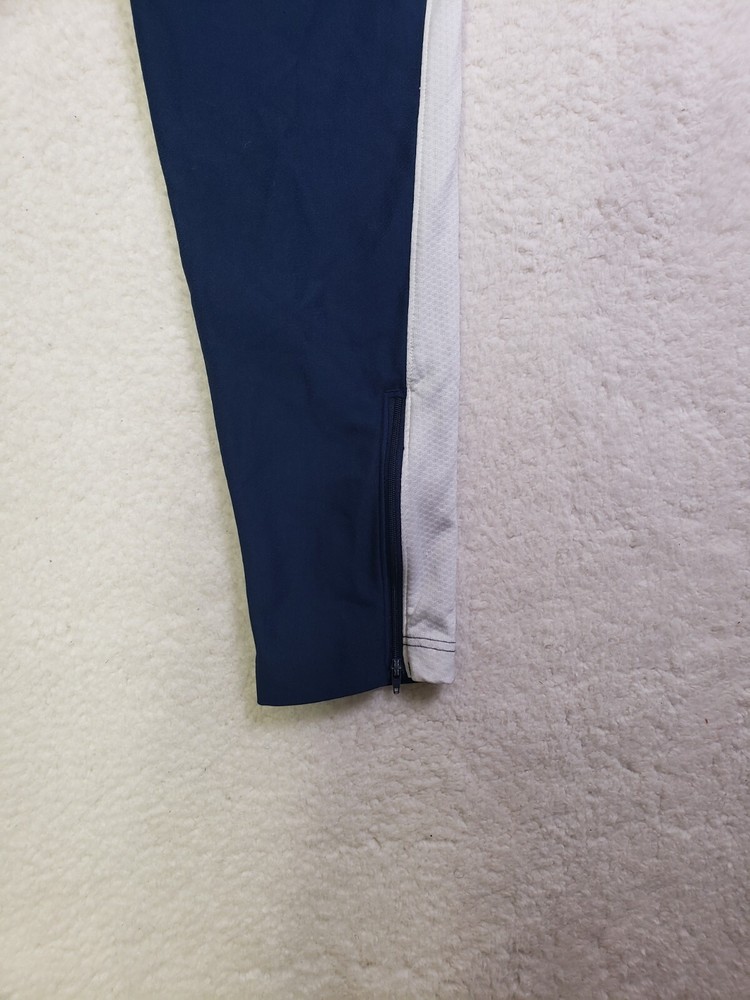 Under Armour Men Pants Large Blue 100% Polyester Drawstring Ankle Zip Activewear
