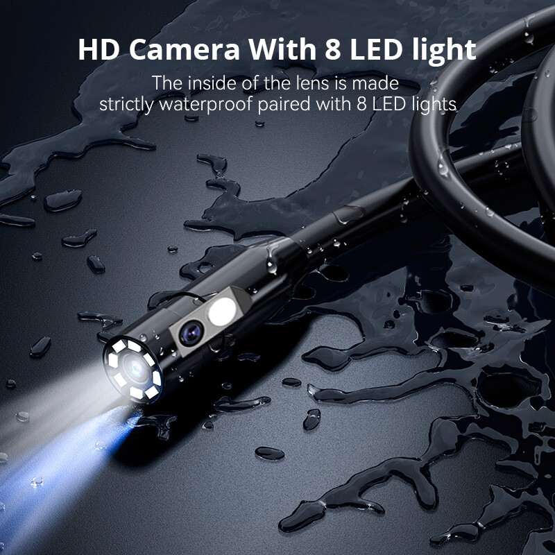 KERUI Endoscope Camera Borescope 16.4FT Cable 4.3" Screen with Lights Dual Lens