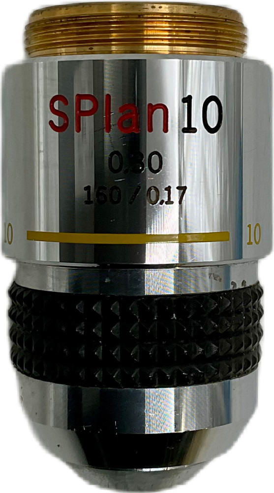 Olympus SPlan 10x Plan Achromat 0.30 NA 160/0.17 Microscope Objective Lens