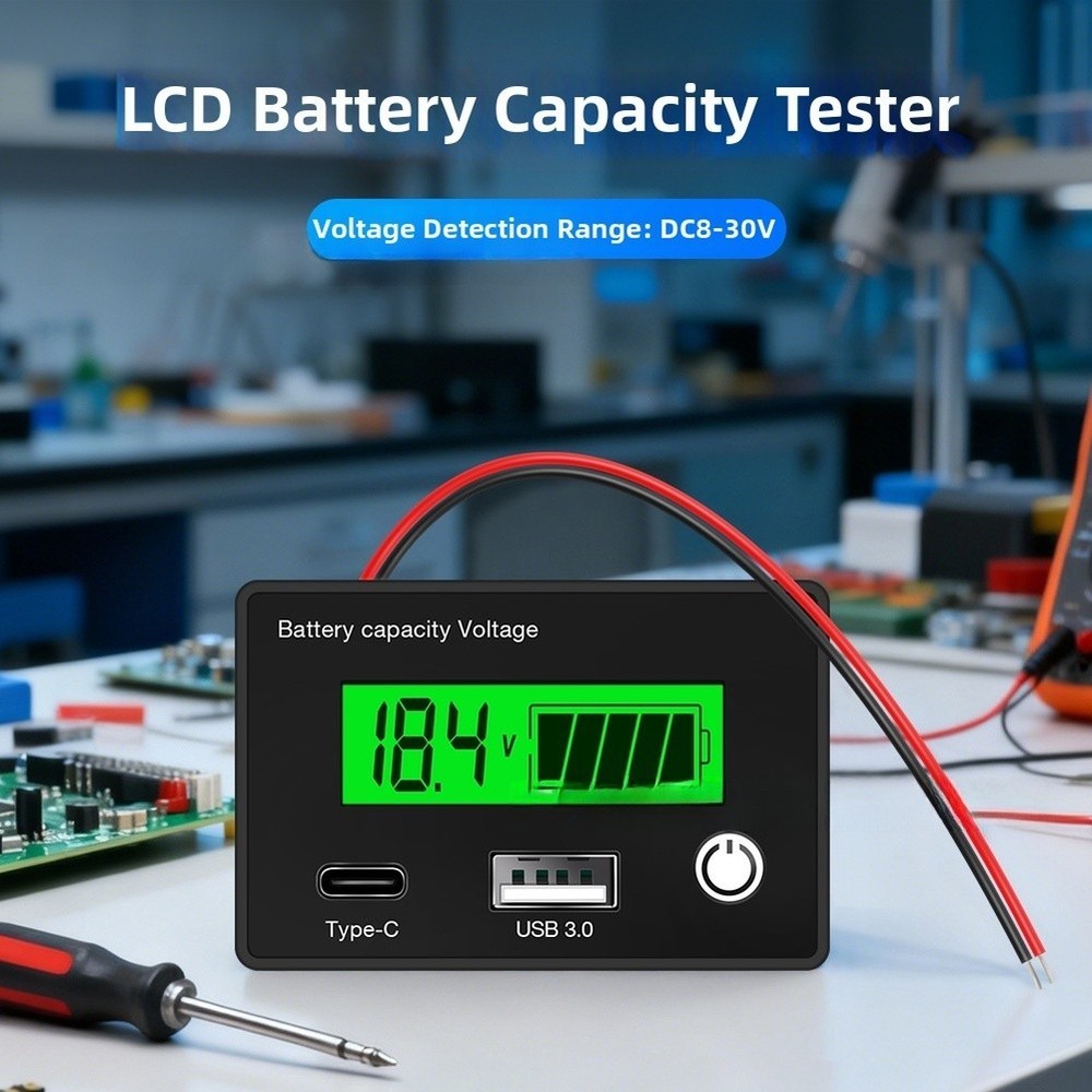 Battery Tester Battery Capacity Battery Capacity Reading ABS Material LCD Screen