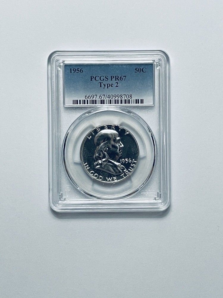 1956 Franklin Silver Half Dollar Type 2 PCGS PR67