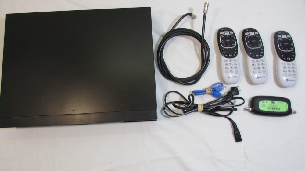 DIRECTV + HDDVR RECEIVER WITH 3 REMOTE AND ALL CABLES #HR22-100 ~